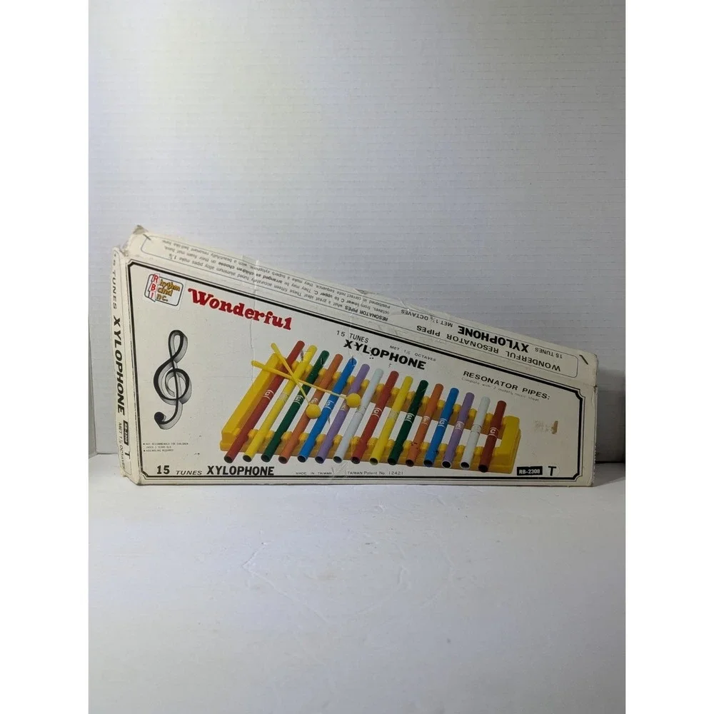 Vintage WONDERFUL XYLOPHONE 15 Notes With RESONATOR PIPES W/Box RARE